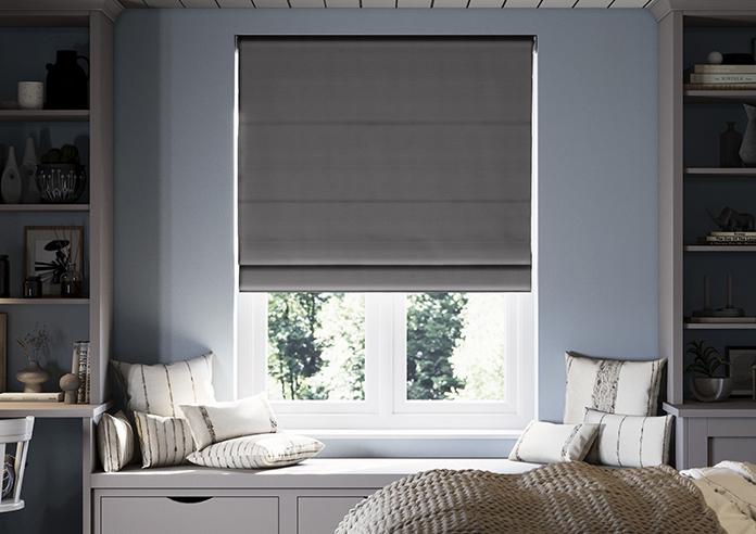 Shima Faux Silk, Slate - Roman Blind - Image 3